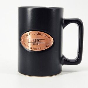 Americaware North Carolina First In Flight 1903 Matte Black Copper Medallion Mug